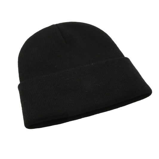 Black Brimco beanie with a soft knit construction, designed for warm, comfortable everyday wear with a clean, versatile style suitable for cold-weather use.