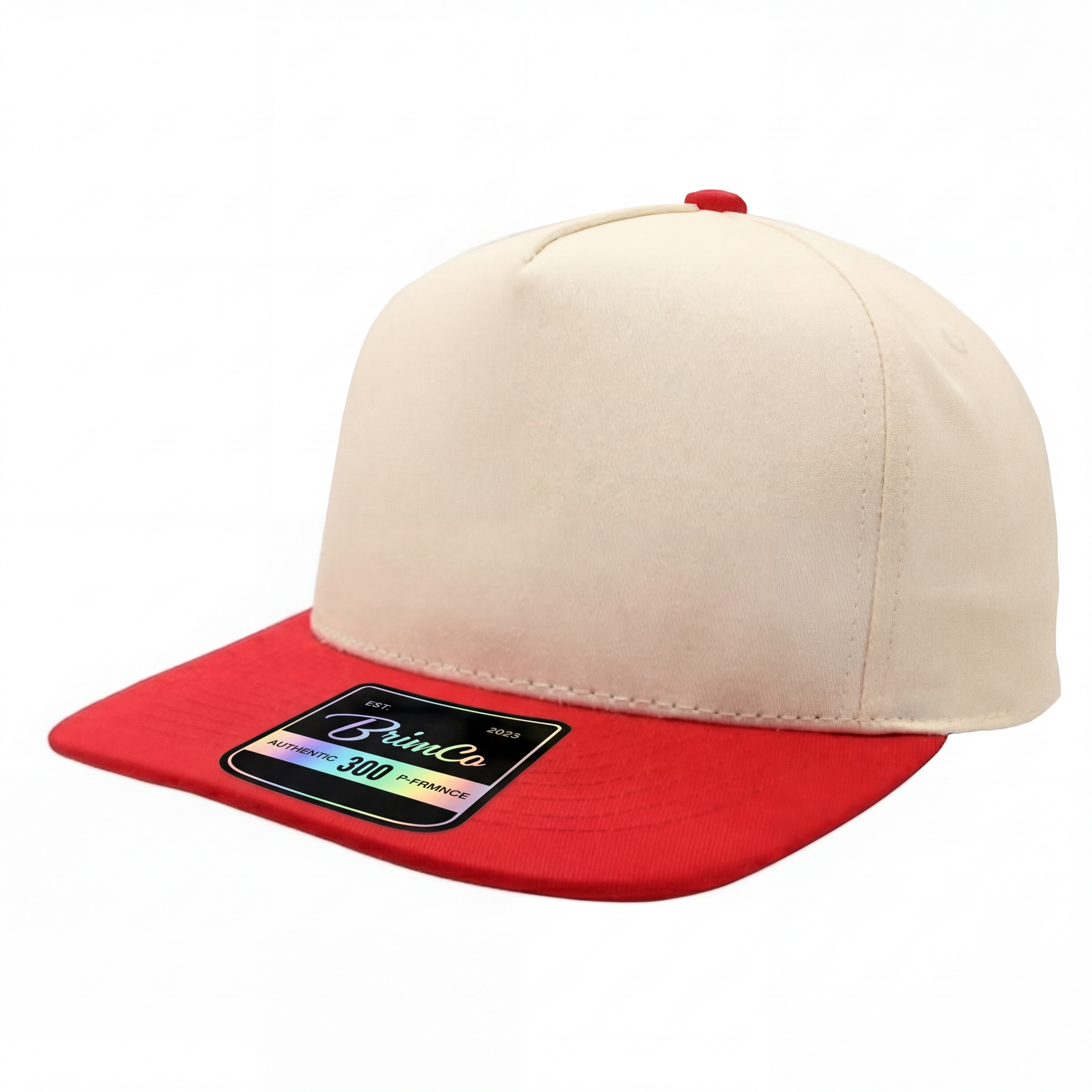 Red Brimco 300 hat with a structured design, built for comfortable everyday wear, durability, and a clean, versatile look suitable for casual and active use.