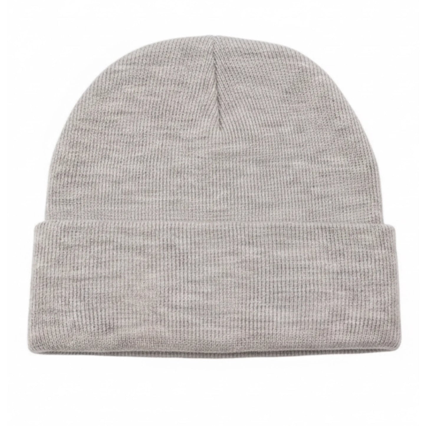 Heather gray Brimco beanie with a soft knit construction, designed for warm, comfortable everyday wear with a neutral, versatile style suitable for cold-weather use.